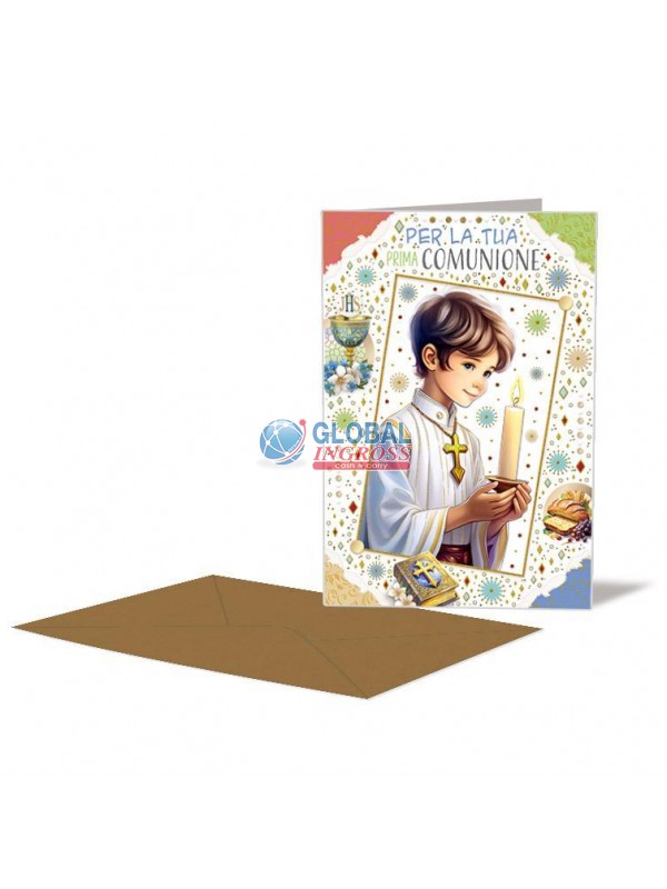 BIGLIETTO COMUNIONE RAGAZZO