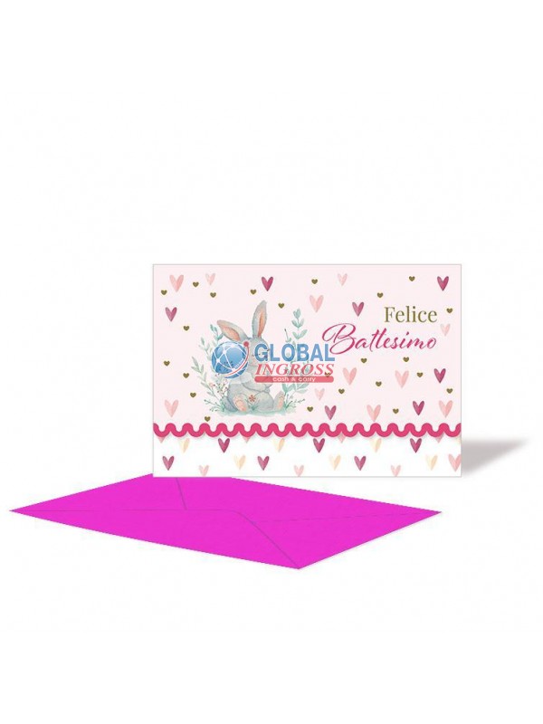 BIGLIETTO BATTESIMO P/SOLDI BIMBA