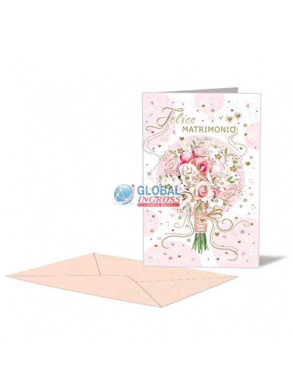BIGLIETTO NOZZE BOUQUET