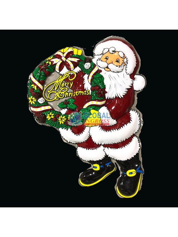 PLACCA BABBO NATALE C/CORONA
