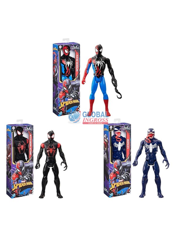 SPIDERMAN 30cm VENOM VERSUS TITAN HERO modelli ass.