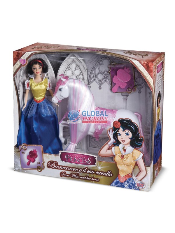 PRINCESS BIANCANEVE 30cm C/CAVALLO