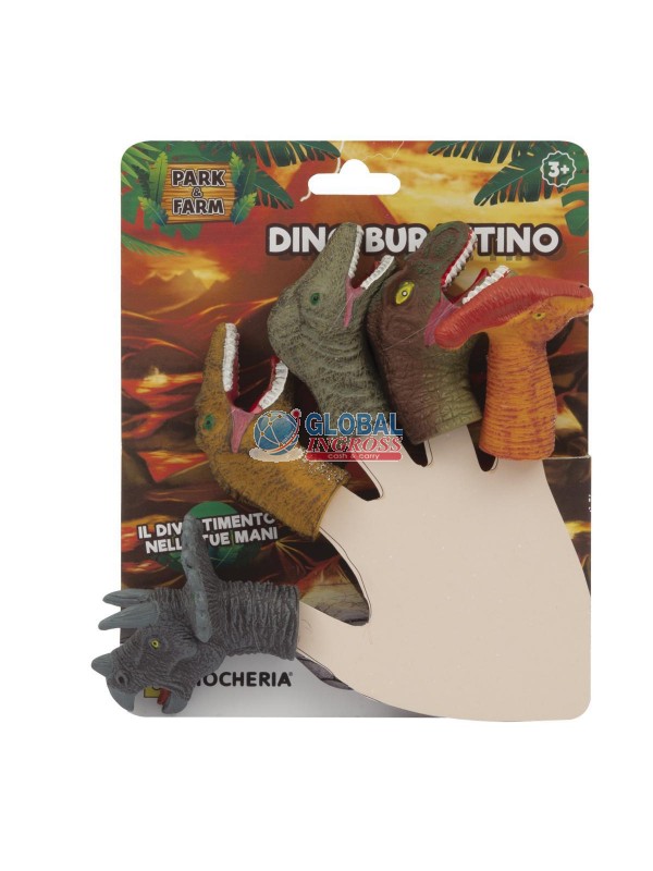 BURATTINI DITA DINOSAURI 5pz