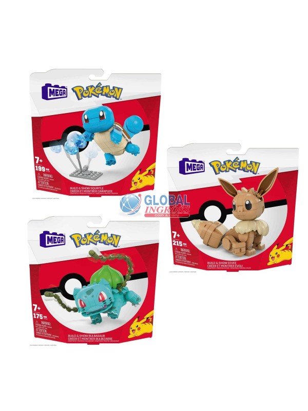POKEMON PERSONAGGIO COSTRUZIONI MEGA modelli ass.