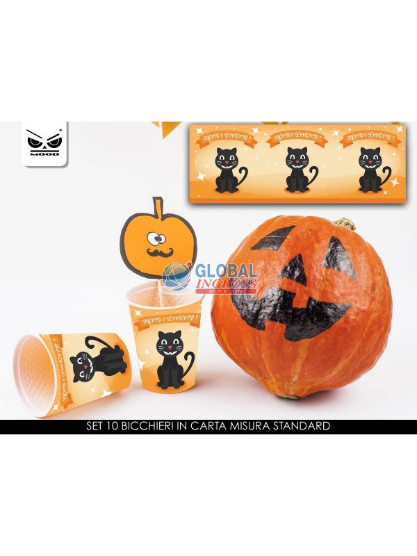 PARTY BICCHIERI GATTO NERO 10pz