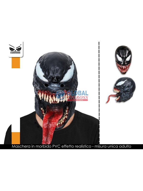 MASCHERA PVC MOSTRO NERO - VENOM