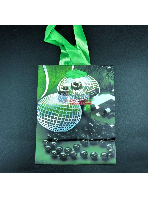 SHOPPER NATALE LASER 1 15x12x6 VERDE