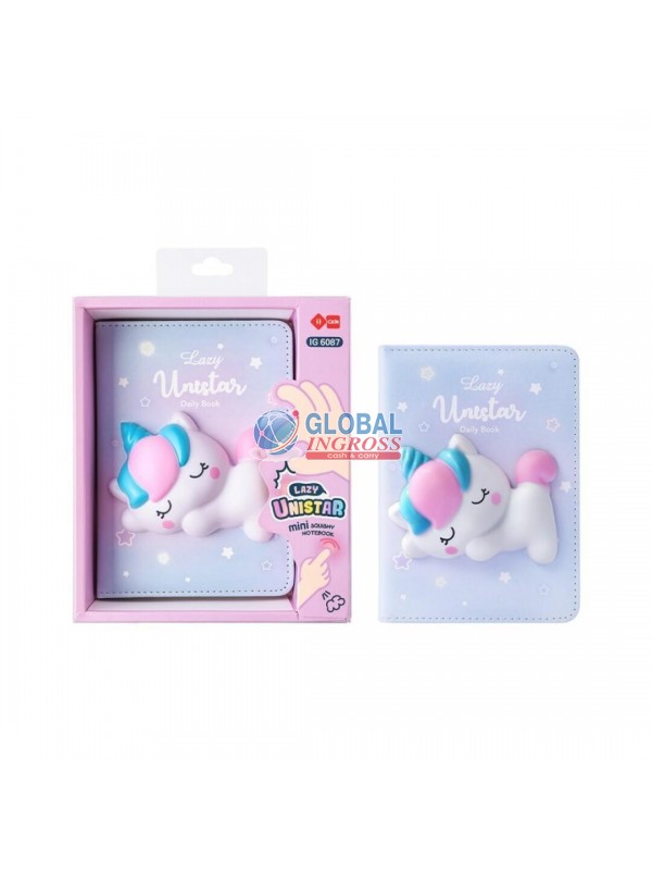 NOTEBOOK SQUISHY UNICORN 96 FOGLI 16x14cm