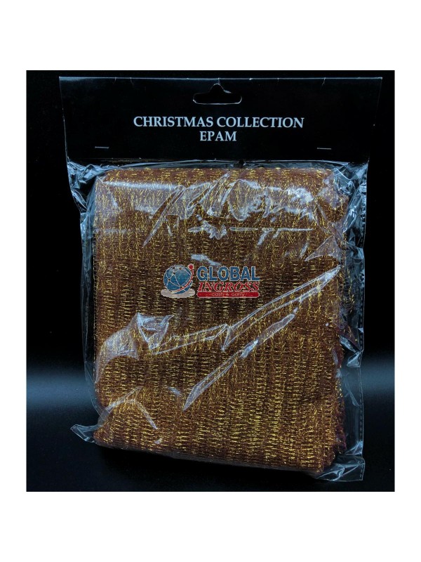 TESSUTO RETE ALBERO BURGUNDY/ORO