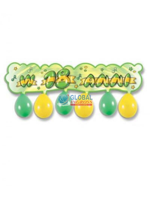 KIT 18 ANNI C/PALLONCINI 1mt