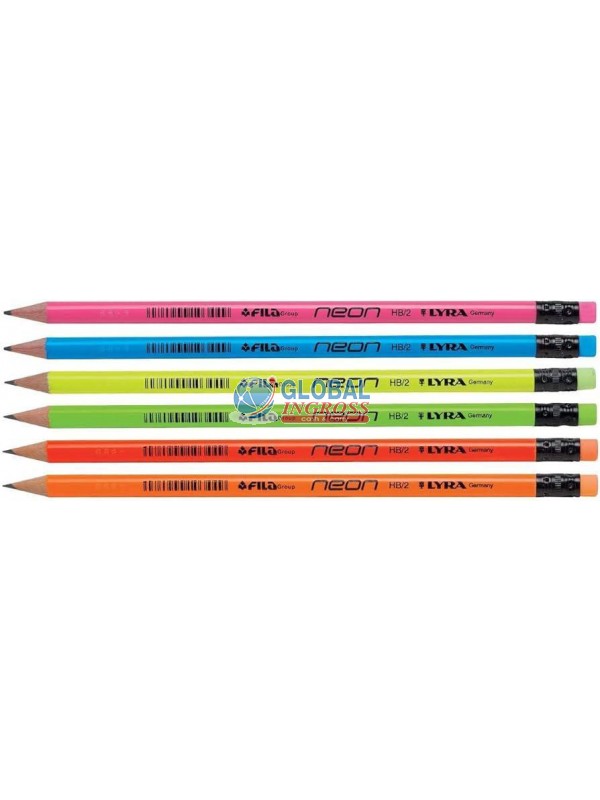 MATITA LYRA NEON C/GOMMA HB