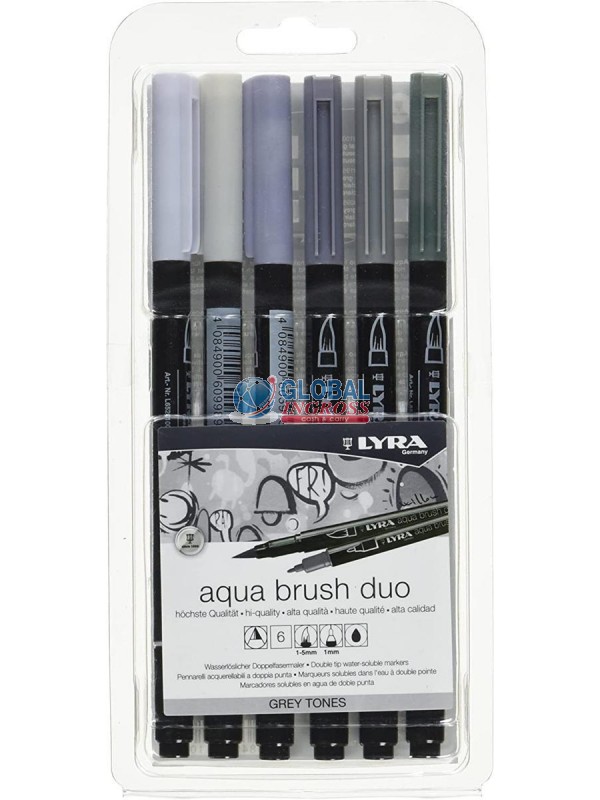 LYRA AQUA BRUSH COLORI GRIGIO 6pz