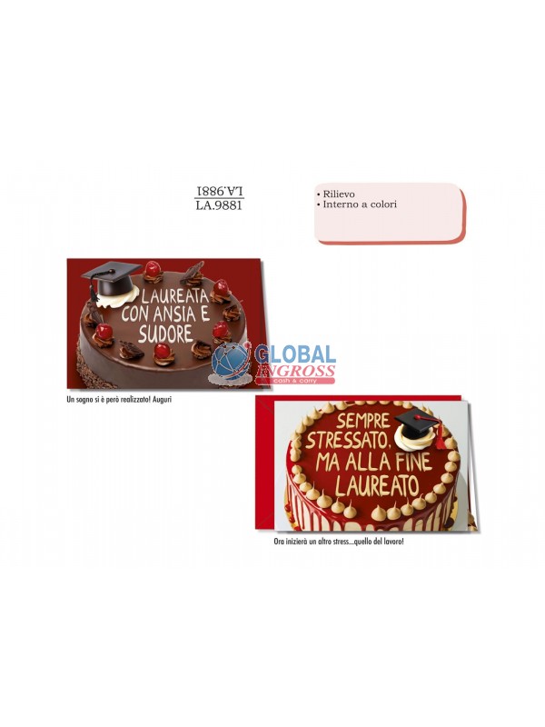 BIGLIETTO LAUREA TORTE