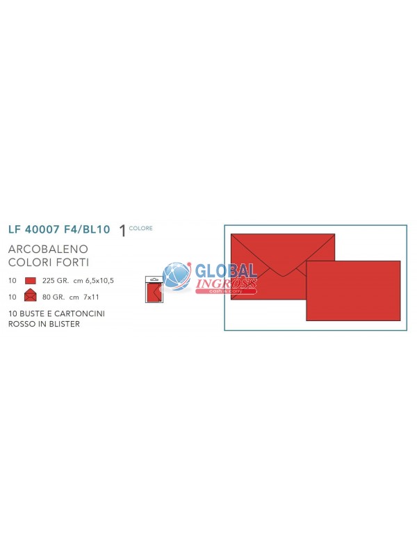 OPALINA 10pz ROSSO f.to4 - BLISTER -