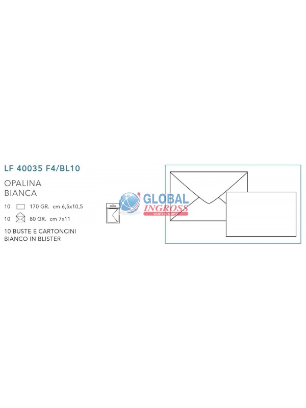 OPALINA 10pz BIANCA f.to 4 - BLISTER -