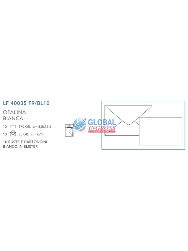 OPALINA 10pz BIANCA f.to 9 - BLISTER -