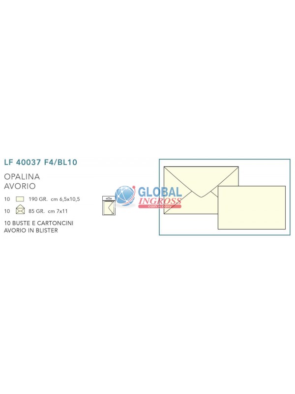OPALINA 10pz AVORIO f.to 4 - BLISTER -
