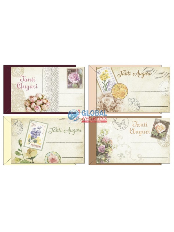 OPALINA CARTOLINA TANTIAUGURI f.to 4 7x11