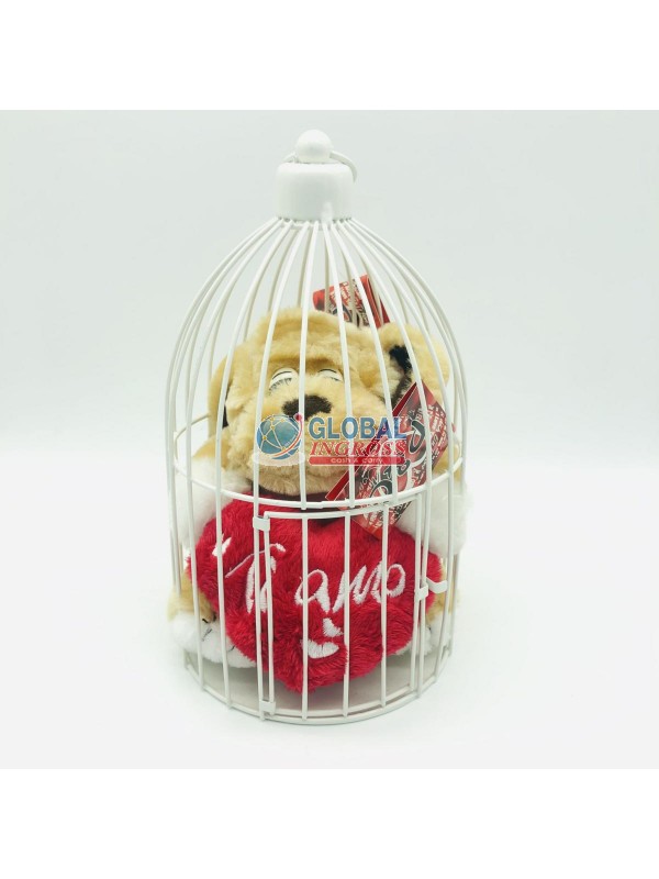 PELUCHE PLUTO C/GABBIA 15cm