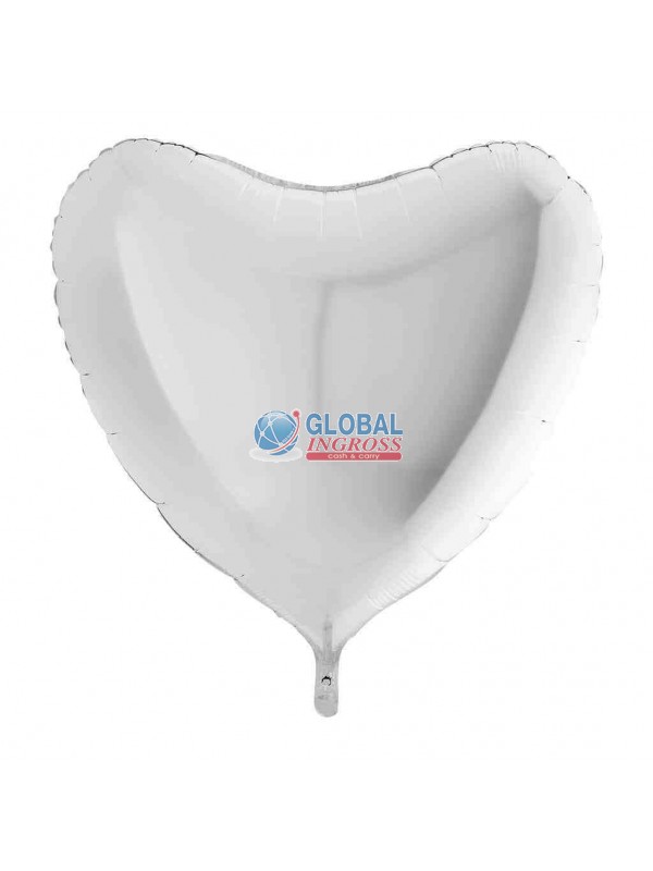 MYLAR CUORE 90cm BIANCO