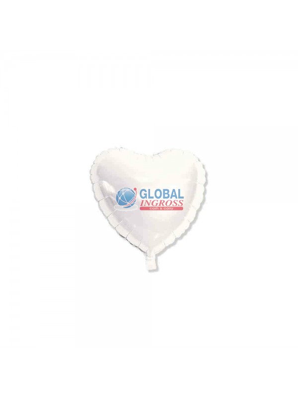 MYLAR CUORE 23cm BIANCO9'