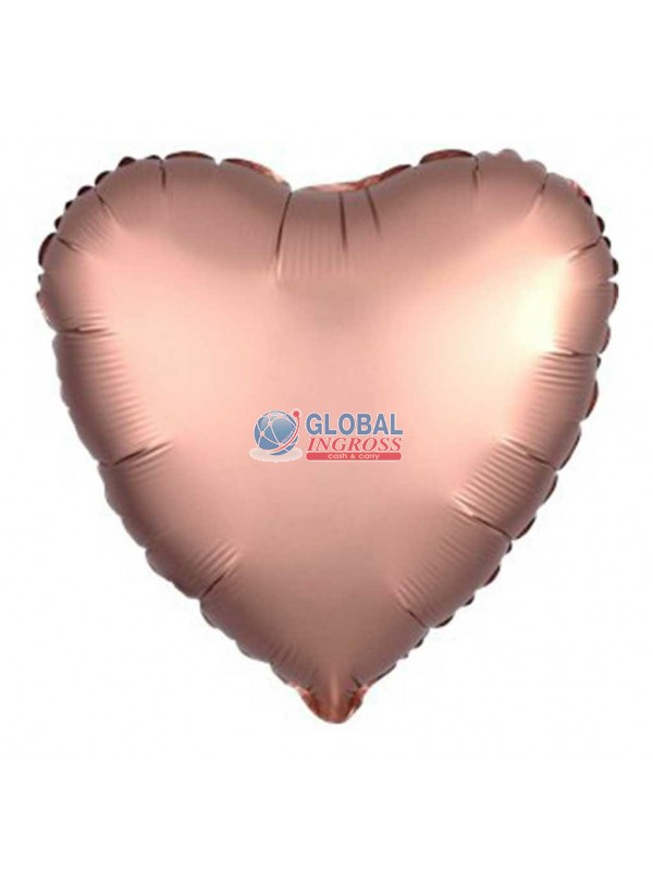 MYLAR CUORE 23cm ROSE GOLD 9'