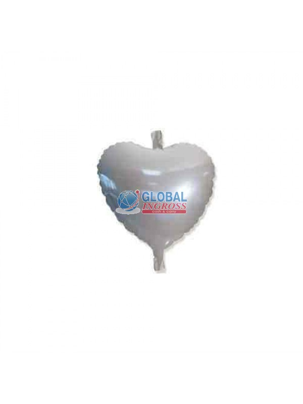MYLAR CUORE 23cm ARGENTO 9'