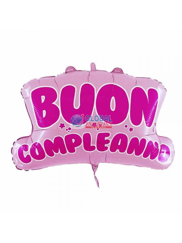 MYLAR BIG B.COMPLEANNO ROSA