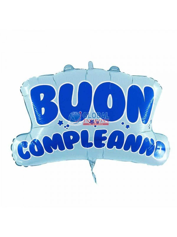 MYLAR BIG B.COMPLEANNO CELESTE 76x67