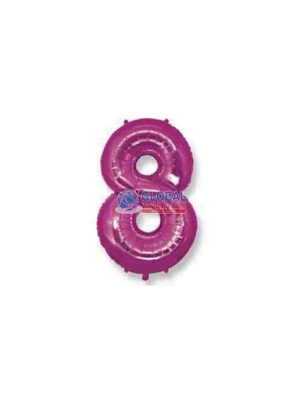 MYLAR NUMERO MEDIO FUXIA 8 35cm