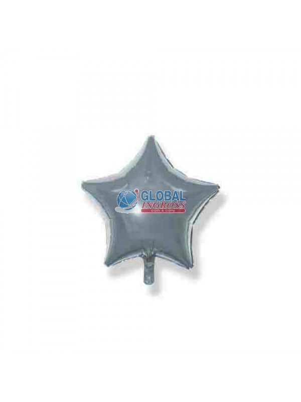 MYLAR STELLA 25cm ARGENTO 9"