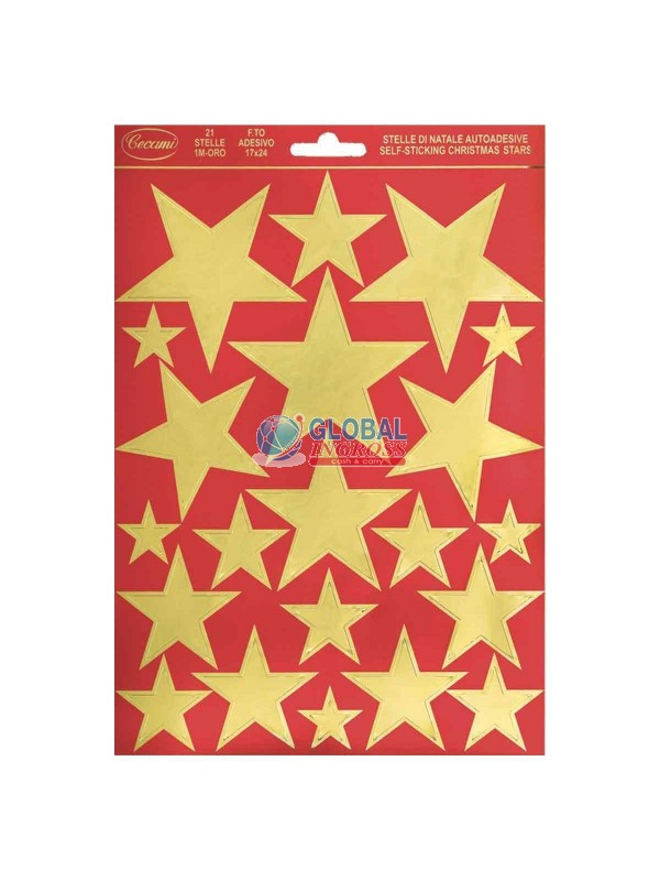 BLISTER STELLE GRANDI ORO ADESIVE