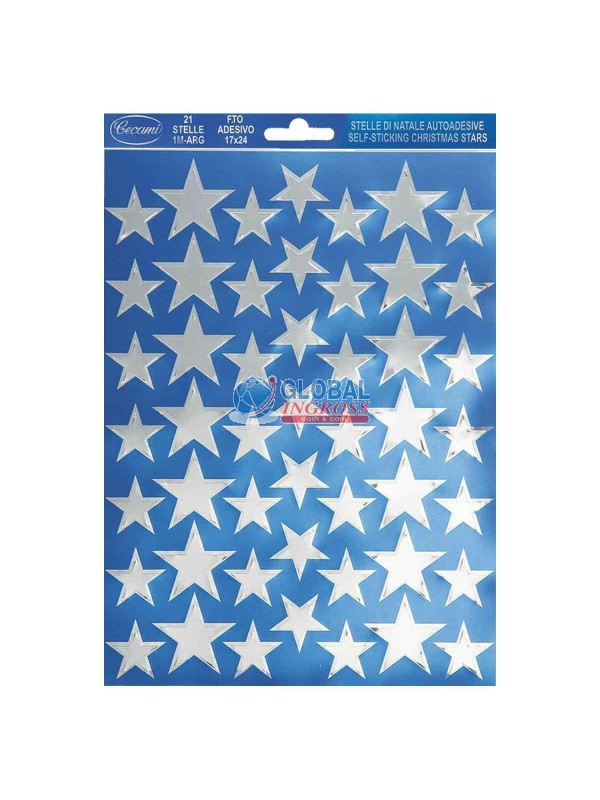 BLISTER STELLE PICCOLE ARGENTO ADESIVE