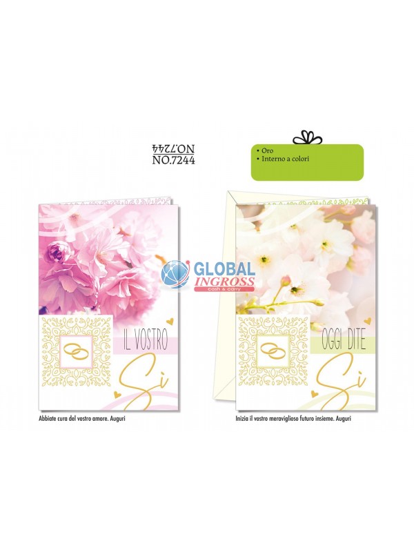 BIGLIETTO NOZZE FIORI