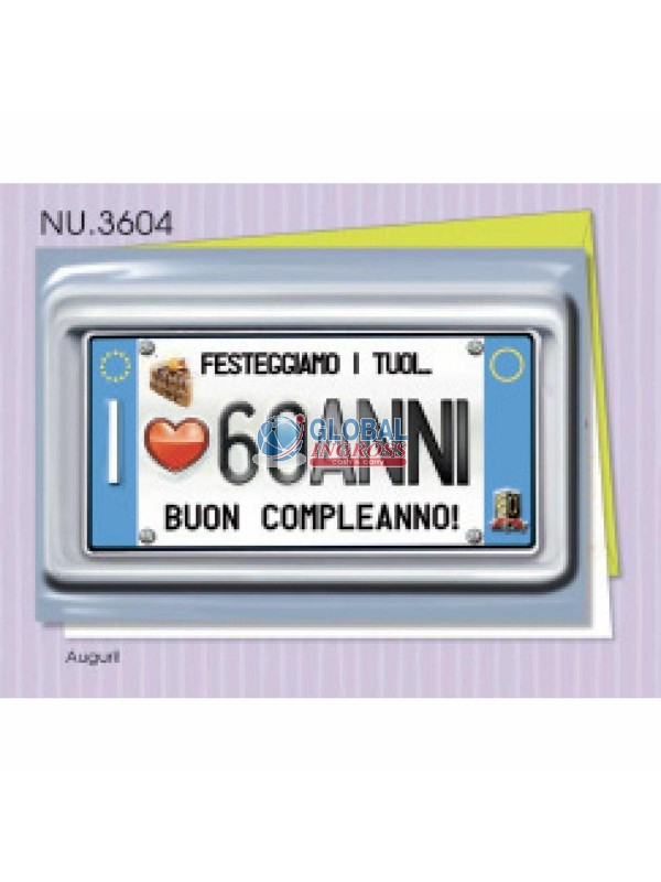 BIGLIETTO 60 ANNI TARGA