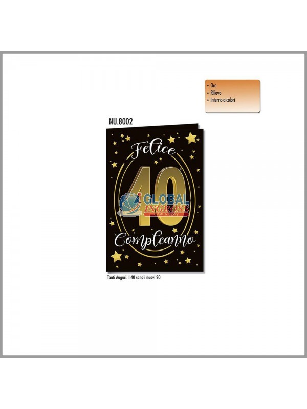 BIGLIETTO 40 ANNI STELLE E CERCHI