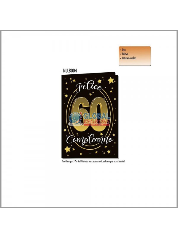 BIGLIETTO 60 ANNI STELLE E CERCHI
