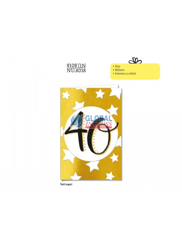 BIGLIETTO 40 ANNI NUMERO
