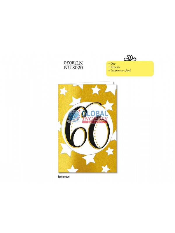 BIGLIETTO 60 ANNI NUMERO