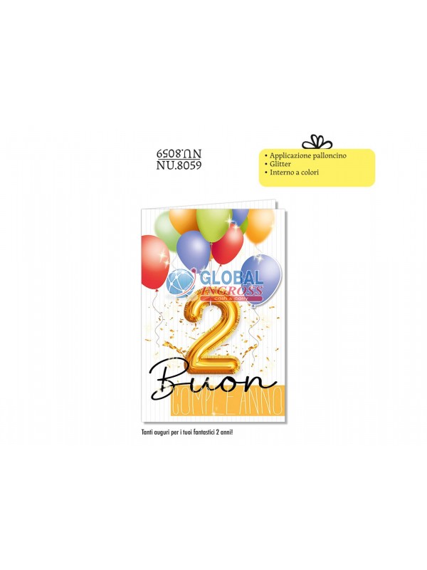 BIGLIETTO 2 ANNI PALLONCINO