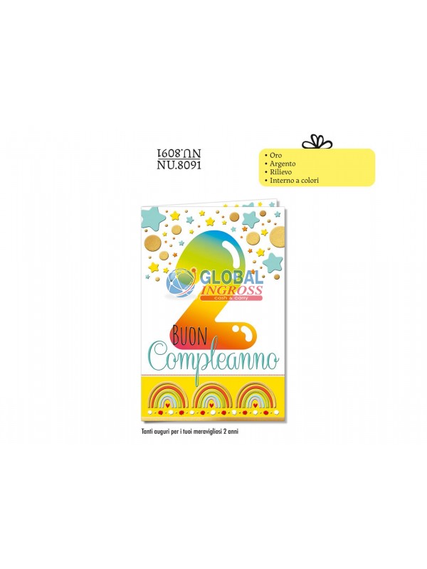 BIGLIETTO 2 ANNI COMPLEANNO