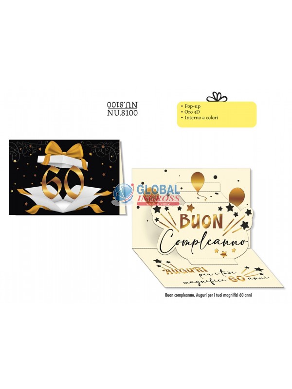 BIGLIETTO 60 ANNI ORO POP UP
