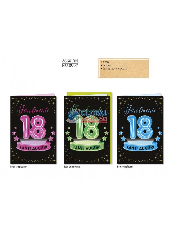 BIGLIETTO 18 ANNI BLACK& GOLD