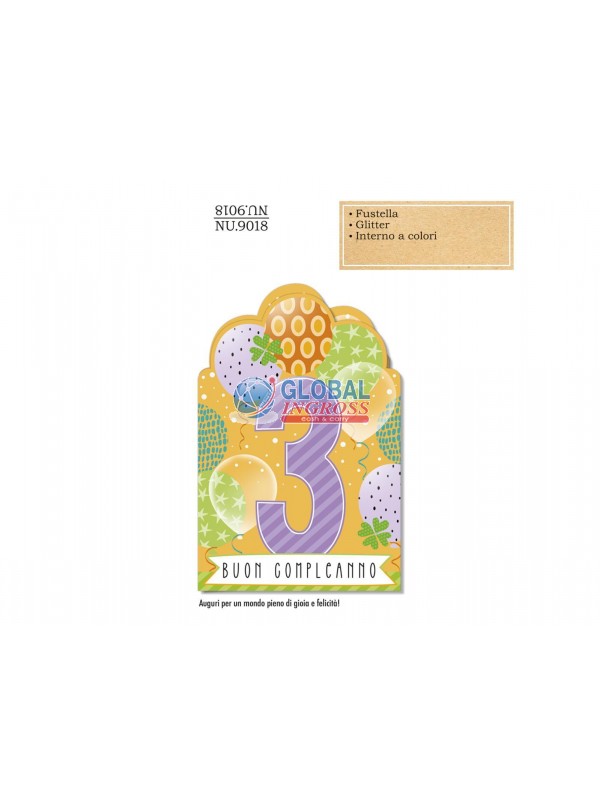 BIGLIETTO 3 ANNI NUMERO