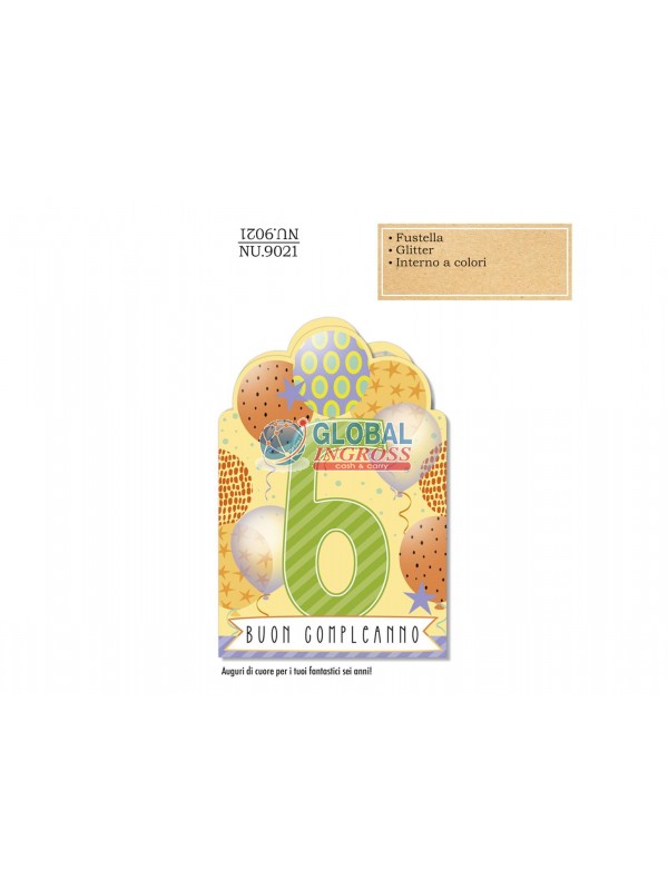 BIGLIETTO 6 ANNI NUMERO