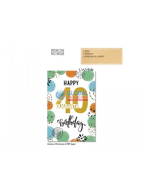 BIGLIETTO 40 ANNI NUMERO