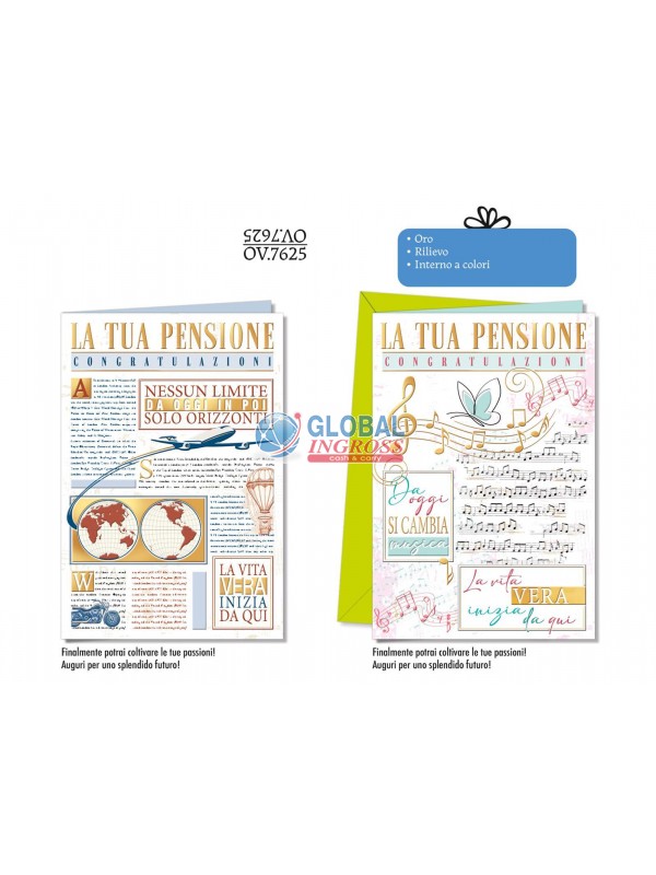 BIGLIETTO PENSIONE ELEGANTE