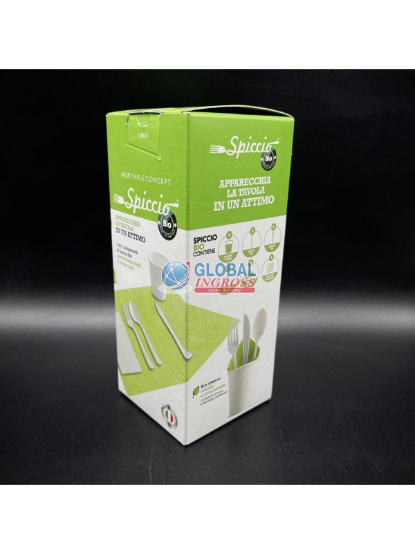 KIT TAVOLA BIODEGRADABILE 6pz