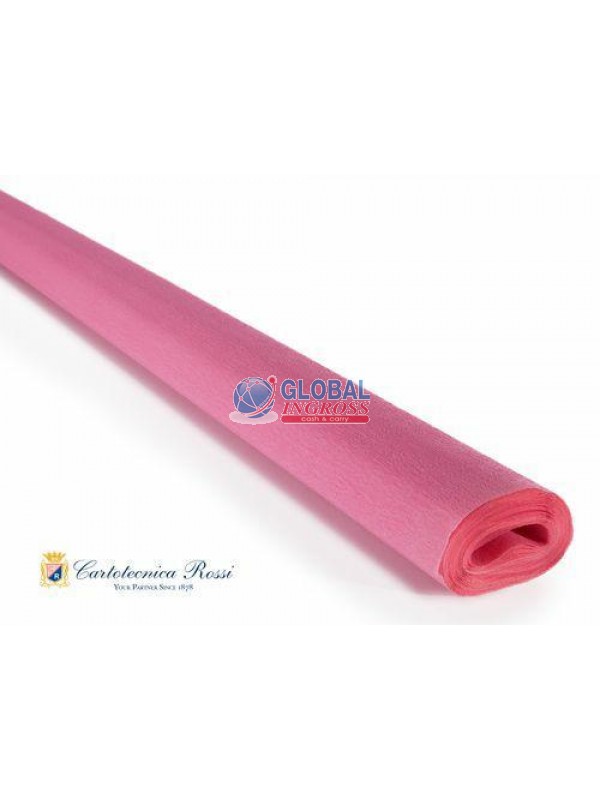 CARTA CRESPA 40gr ROSA CARMINIO 50x250