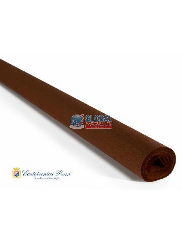 CARTA CRESPA 40gr MARRONE SCURO 50x250